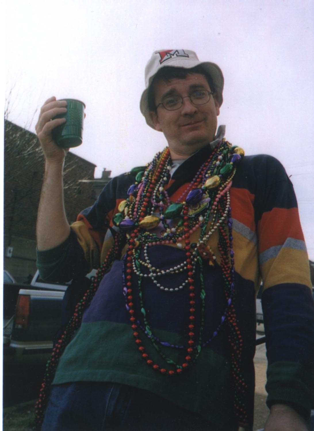 Randy enjoying Mardi Gras 2000